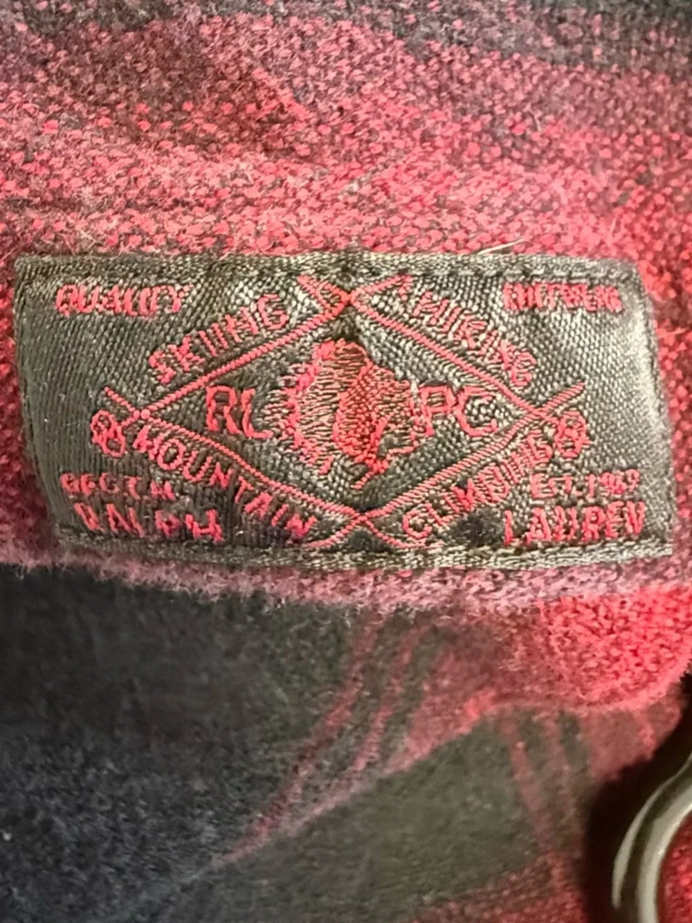 Rare Vintage Polo Ralph Lauren Shadow Plaid Western Flannel Shirt - Size L
